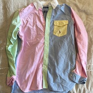 Ralph Lauren color block button down - Medium